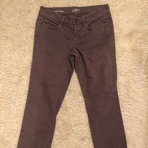 Ann Taylor loft taupe 27 modern skinny 4